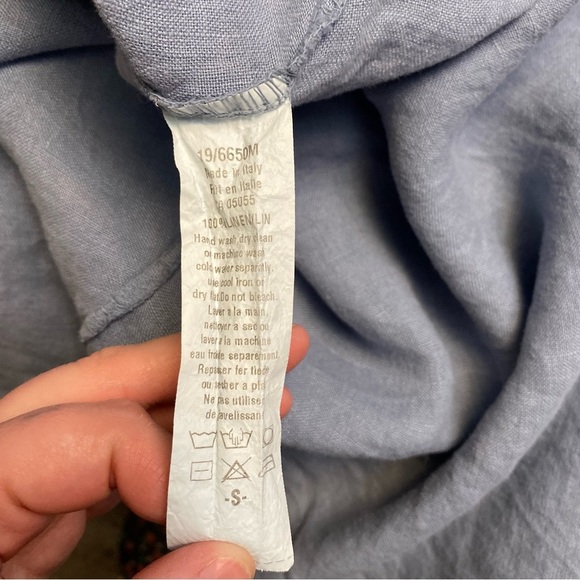 New with tags M Linen dress made in Italy asymmetrical flowy summer dress - Picture 5 of 12